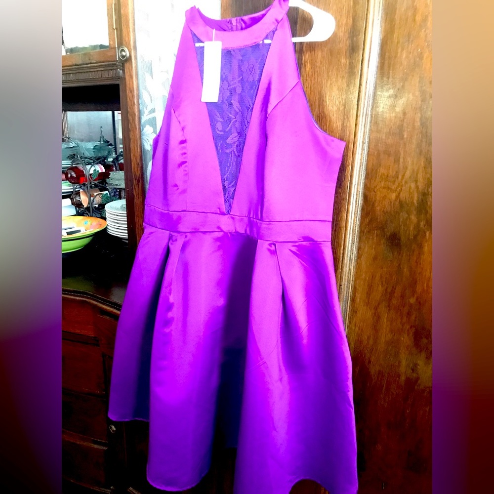 Brand new rose gal dress with lace